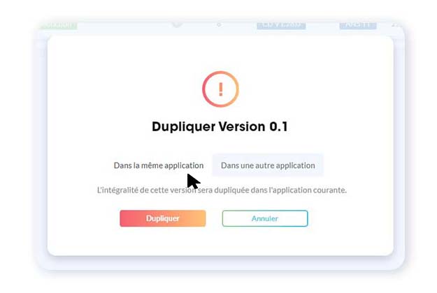 dupliquer-version-application